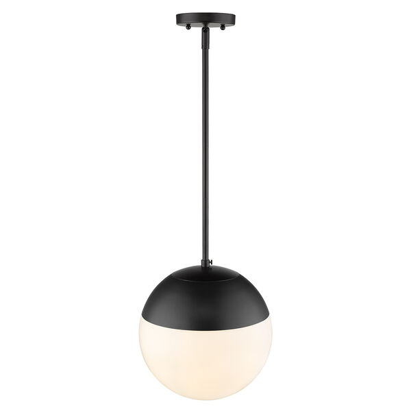 Dixon Black 11-Inch One-Light Pendant with Opal Glass, image 3